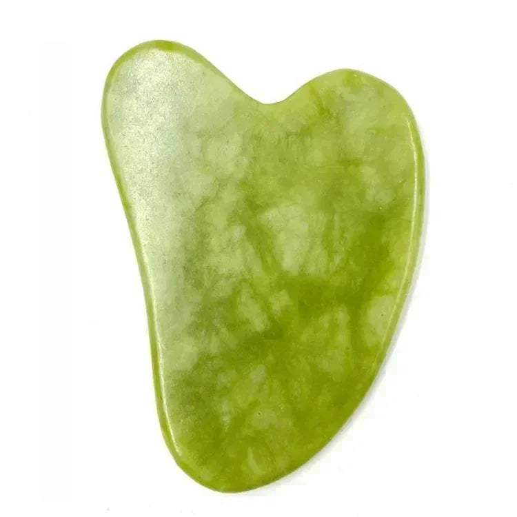 Rodillo de Jade Natural para cara, Gua Sha, piedra Natural, masajeador para el cuerpo y el cuello.