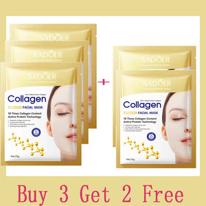 Mascarilla Facial antiarrugas de colágeno.