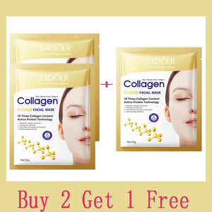 Mascarilla Facial antiarrugas de colágeno.